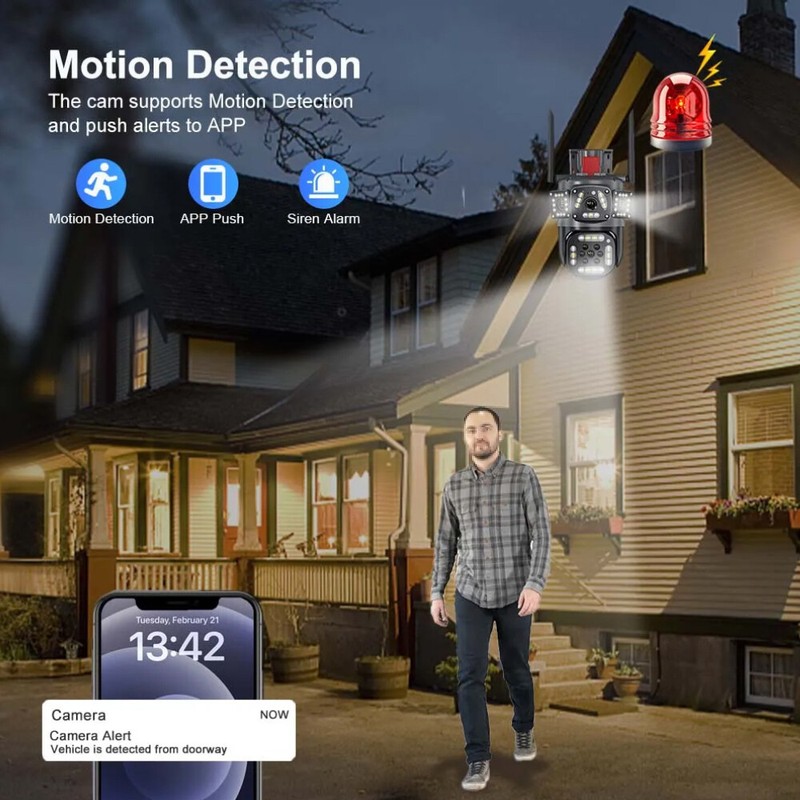 NEW Camara De Seguridad 4K Wifi Inalambricas Para Exterior Con Vision Nocturna gallery