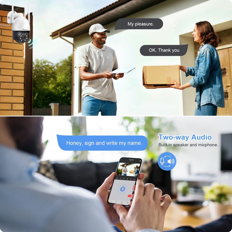 Security Camera System Wireless Monitor Outdoor 1TB Home Outdoor 10CH Audio WiFi gallery