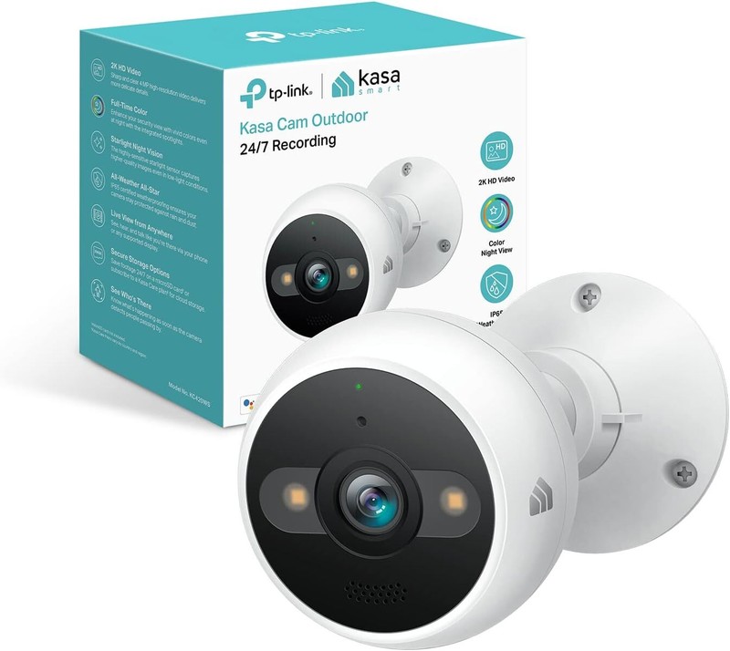 Kasa 4MP 2K Security Camera Outdoor Wired, IP65, Starlight Sensor & 98 Ft Night