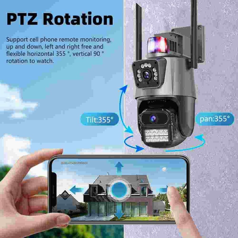 Sistema Juego De 4 Camaras 1080P HD Seguridad Para Casa Con Sensor De Movimiento gallery
