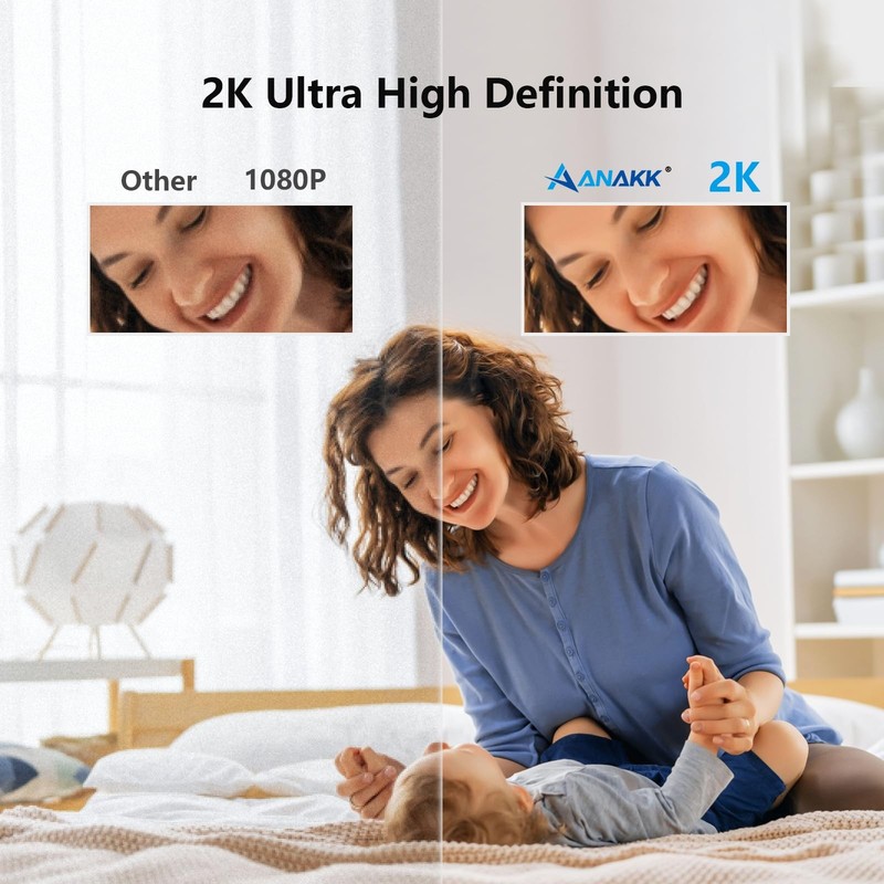 Wifi Security Camera System With Home Remote Control Outdoor 2K IP Camera+32GB gallery
