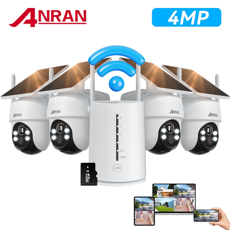 Wireless Security Camera System Solar Battery Powered WIFI Audio Camera Outdoor