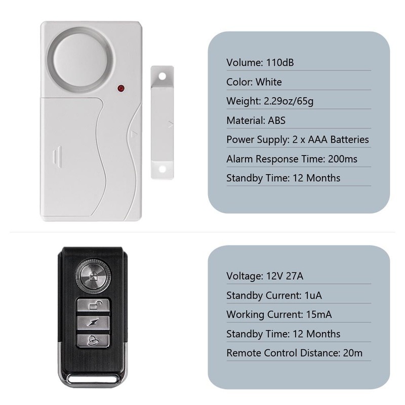Wireless Magnetic Sensor Door Window Security Burglar Alarm With Remote Control gallery