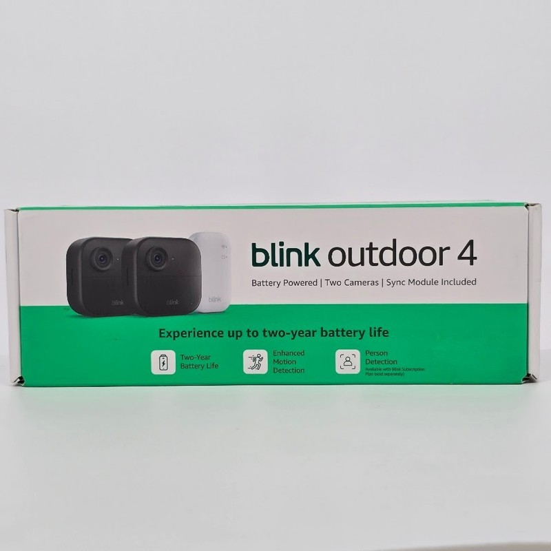 Blink Outdoor 4 (4th Gen 2025) Wireless Security Camera + Sync Module, 2 Cameras