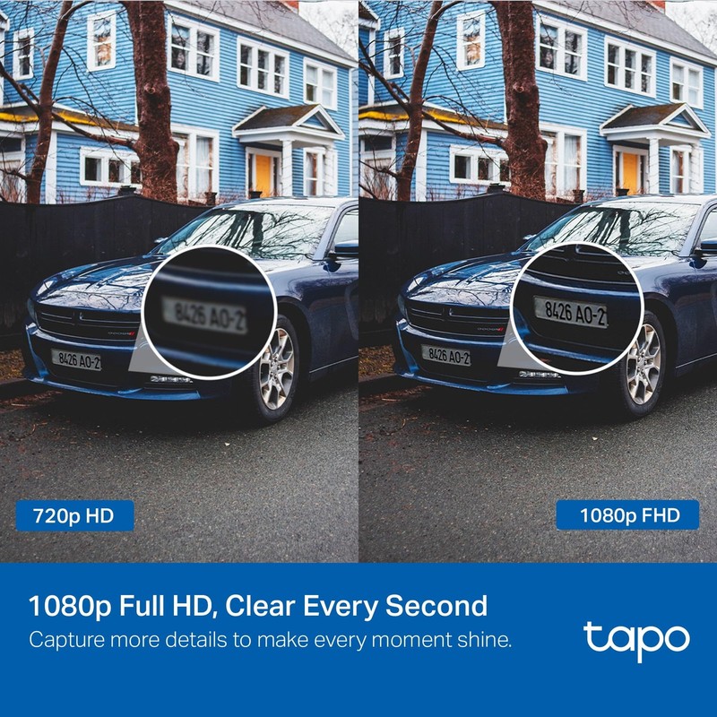 Tapo 1080P Outdoor Wired Pan/Tilt Security Wi-Fi Camera, 360° View, White gallery