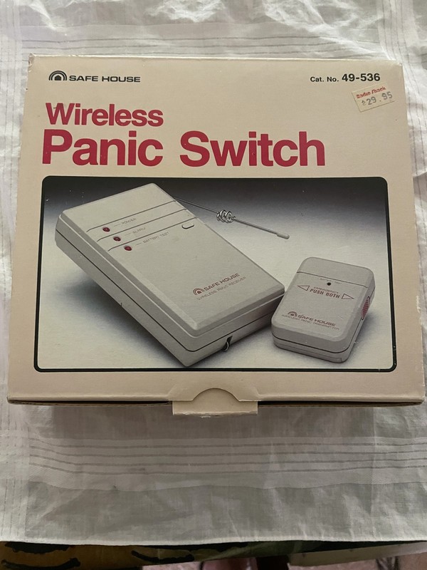 Vintage Safe House Radio Shack Wireless Panic Switch 49-536 New Old Stock Open