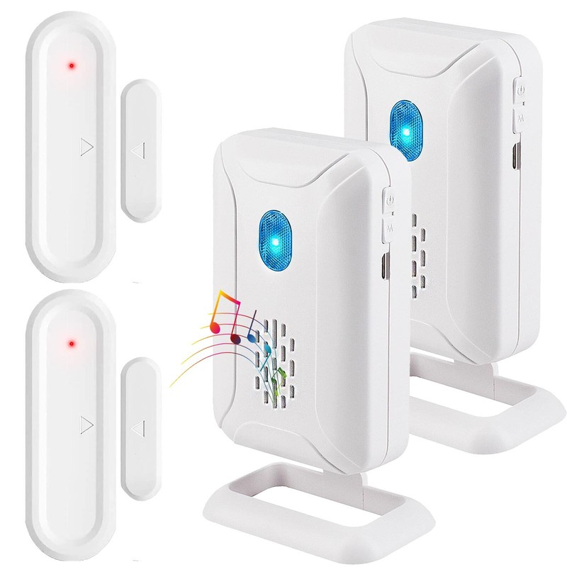 Wireless Magnetic Sensor Store Welcome Door Bell Alarm Burglar Anti-thief 2 Set