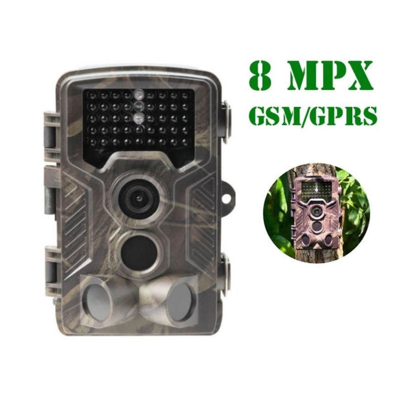 Camouflage Camera Trap 8MPX With GSM, PIR And IR LED