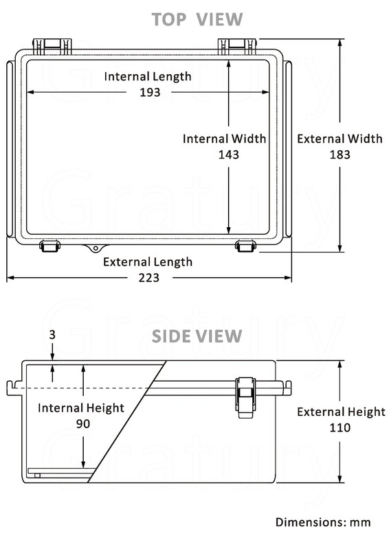 Gratury Junction Box, IP67 Waterproof Plastic Enclosure 8.6"×6.7"×4.3", Grey gallery