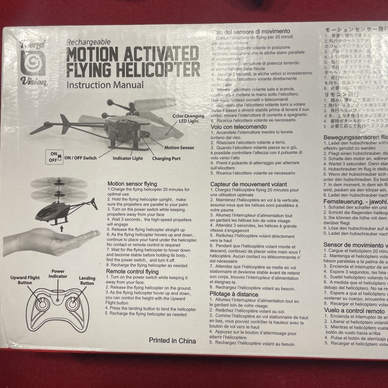 Trend Vision Rechargeable Motion Activated Flying Helicopter gallery