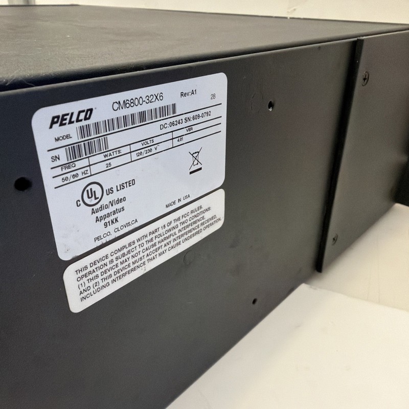 Pelco System 6800 CM6800 Matrix Switcher Controller 32x6 Tested Working BNC CCTV gallery