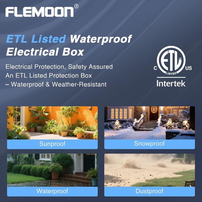 Flemoon IP54 Waterproof Box with Large Capacity Outdoor Weatherproof Gray gallery