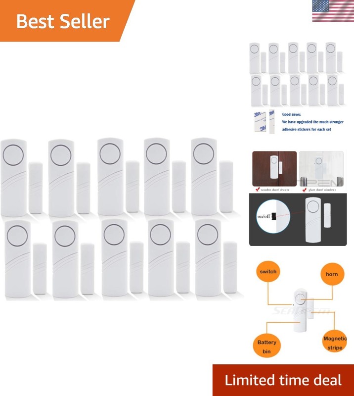 Wireless Magnetic Sensor Home Security Alarm Kit - Easy DIY Installation