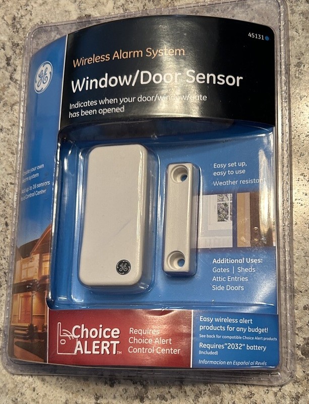 GE Choice Alert Wireless Alarm System Window/Door Sensor