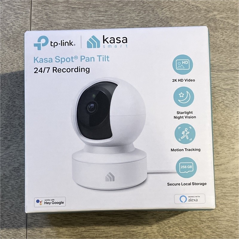 TP-Link Kasa Spot KC410S 2K HD Pan Tilt Wi-Fi Indoor Camera Night Vision Alexa