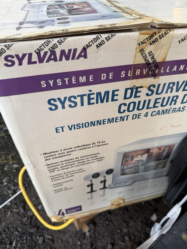Sylvania 14” Color Surveillance System Up To 4 Cameras Quad Observation System gallery