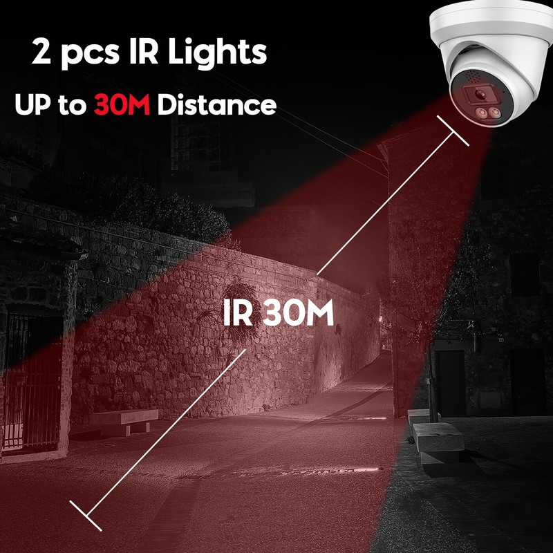 Vikylin 4K 8MP 8CH 8POE IR IP Camera POE 2-Way Audio CCTV Security System US Lot gallery