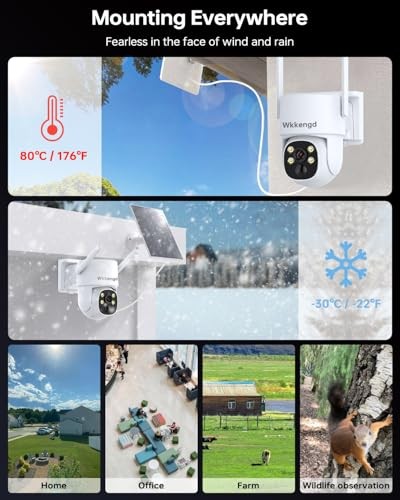 3MP F1.0 Aperture True Full Color Night Vision 2-Cam Kit 5G/2.4G WiFi 2pcs+64GB gallery