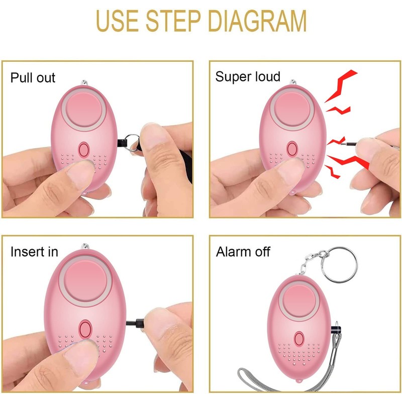Personal Alarm, 3 Pack 140DB Person Siren with Lights, Personal Panic Alarm f... gallery