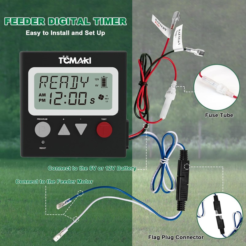 Game Feeder Digital Timer, Deer 3.5IN X X 075IN, Black gallery