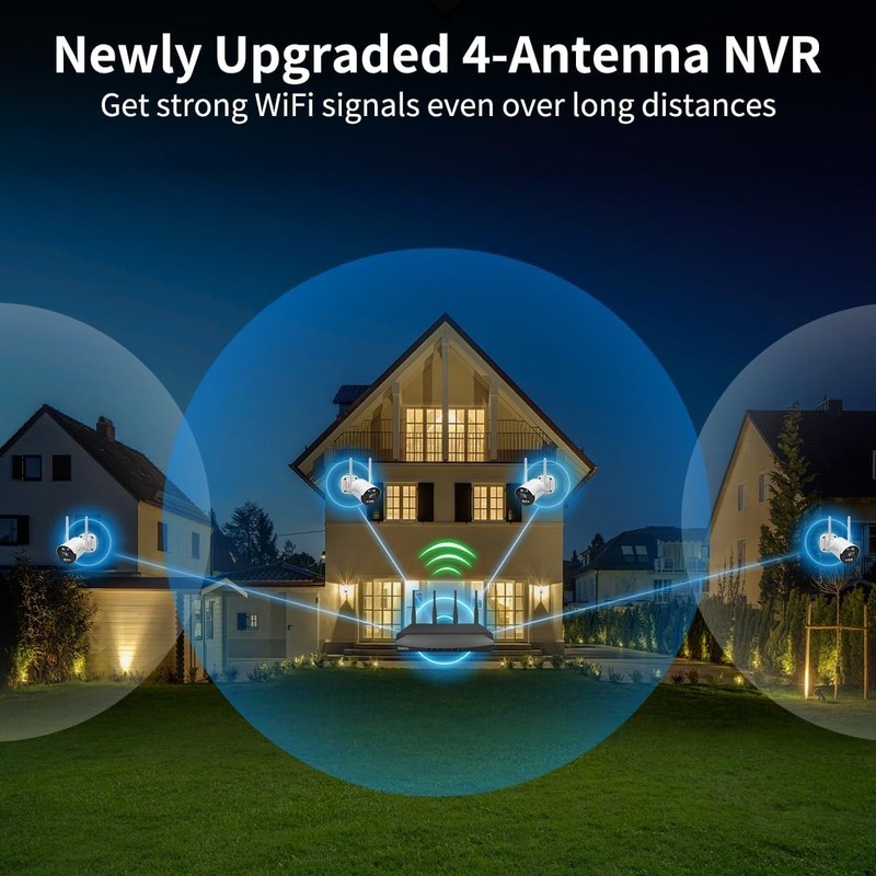 Comprehensive 4-Camera Wireless Security System with 500GB & Smart Detection gallery