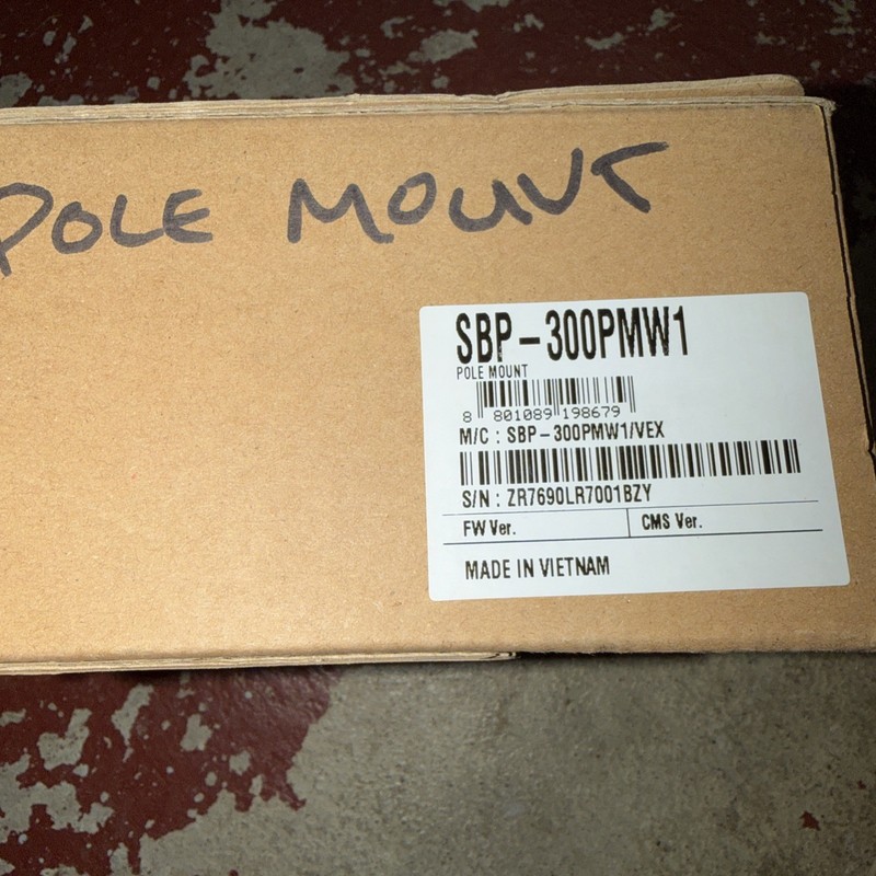 Hanwha Techwin SBP-300PMW1 Pole Mount Adapter Accessory gallery