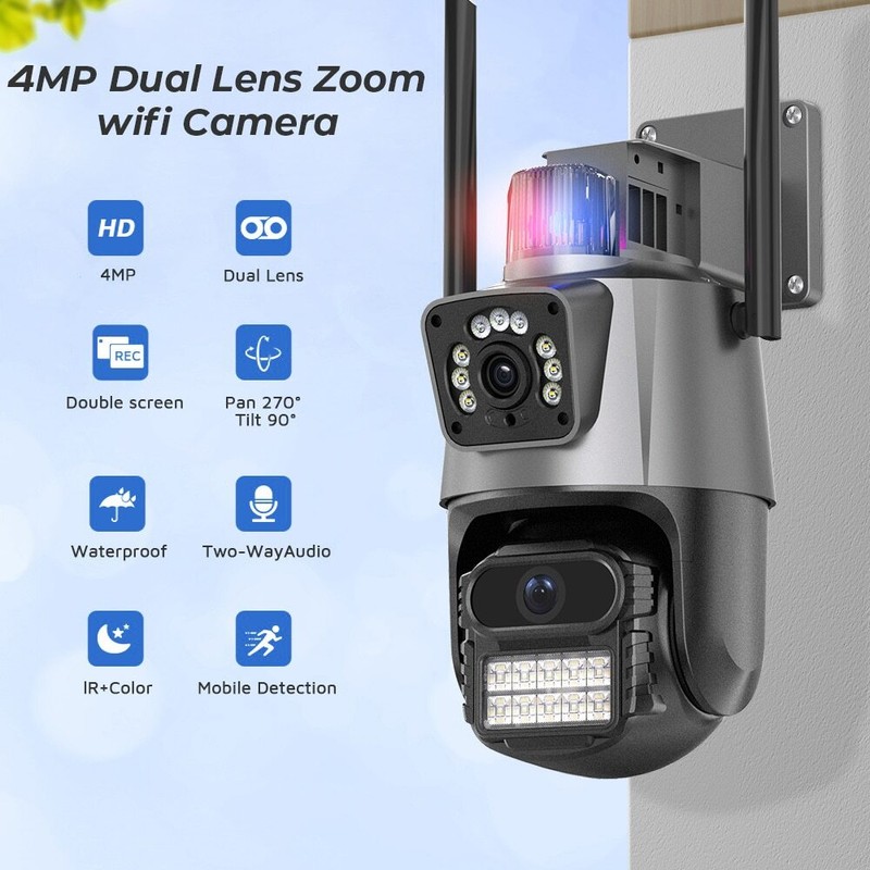 Camara De Seguridad WIFI Exterior 1080P HD Inalambrica Con Vision Nocturna Video gallery