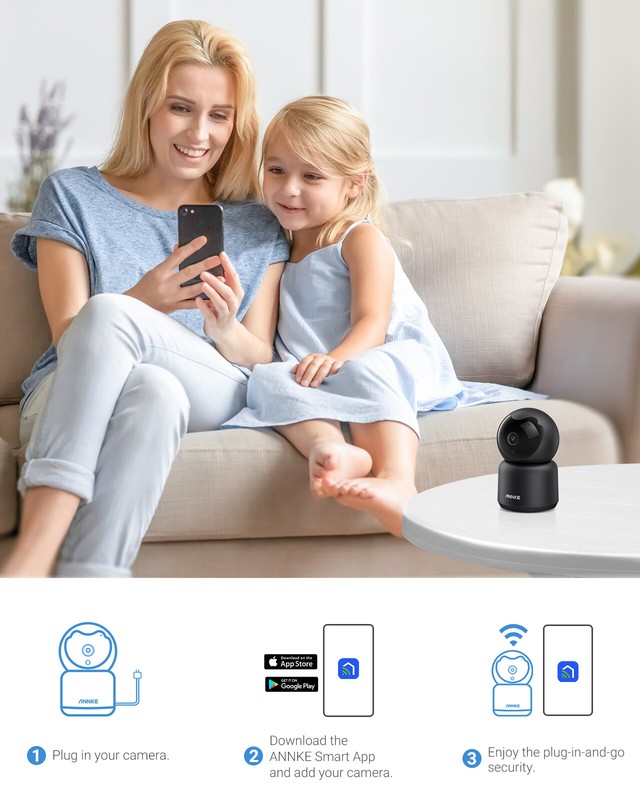 ANNKE 1080P Wireless IP Security Camera Home 2MP WIFI PIR Motion Two-Way Audio gallery