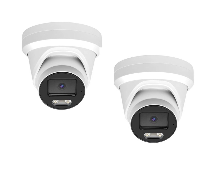 5MP Dual Light Color PoE IP Network Outdoor Security Camera with Mic -2Pack