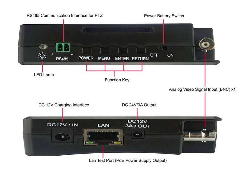 1PV 4" IP CCTV Camera Tester Monitor For Security System 4 In 1 8MP 4K Display gallery