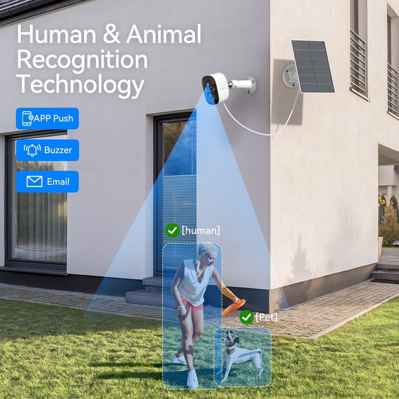 Solar Wireless Outdoor Security WIFI NVR Monitor Camera Home Security Waterproof gallery