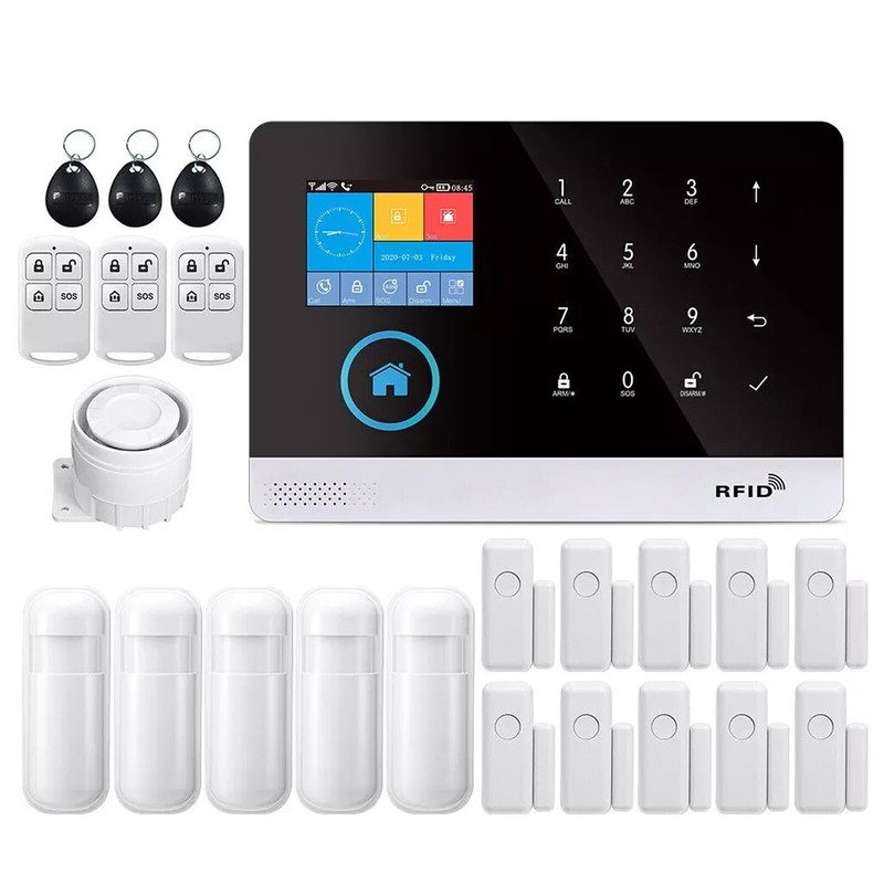Wirless Intelligent Burglar Home Security Alarm System 433MHz GSM App Control gallery