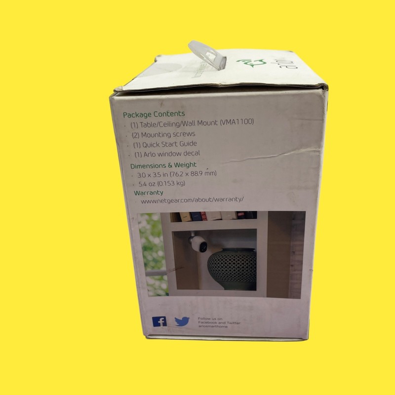 NEW Arlo Indoor Table Ceiling Wall Mount Silver/White #4073 z64 b135 gallery
