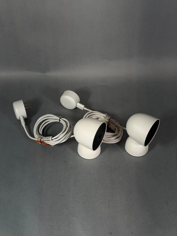 Google Nest Security Cam Indoor 1080p Wired 2nd Gen GJQ9T (Snow) - Lot of 2 gallery
