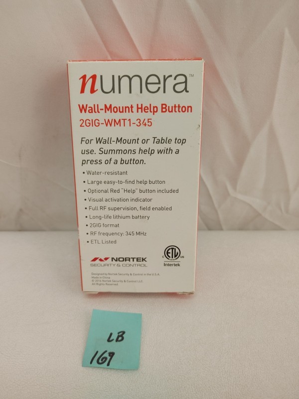 Numera Wall Mount Emergency Help Button 2GIG-WMT1-345 - SEALED gallery