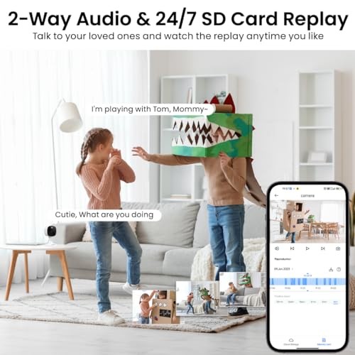2K Cameras for Home Security-Outdoor/Indoor Camera for C1-White-4pack-2.4G gallery