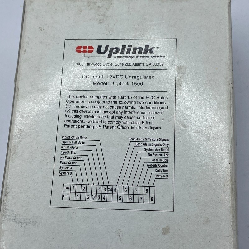 UPLINK Digicell 1500 Cellular Dial Alarm Security 888-9-UPLINK ⭐ gallery