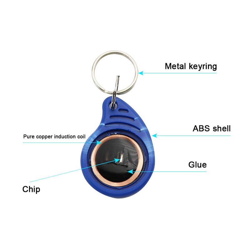 EM 4100/4102 Keychains 125Khz RFID Proximity ID Card Token Tags Key Fobs 100 pcs gallery