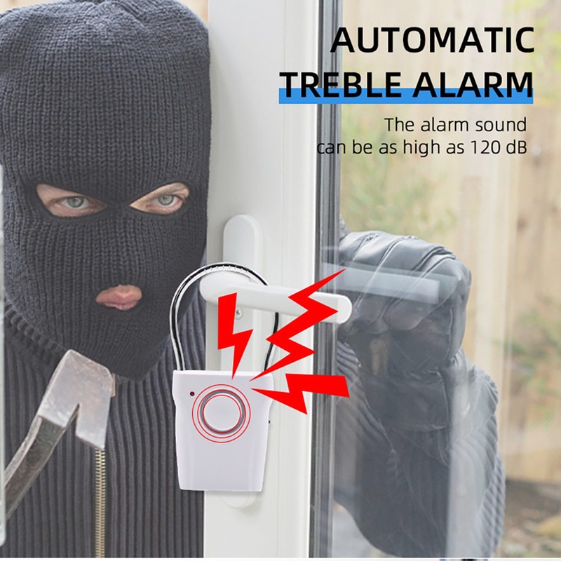 115dB Super Loud Home Window Door Handle Alarm Portable Door Security Alarm gallery