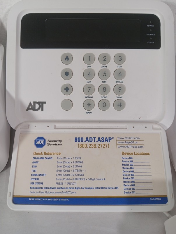 Used ADT Security System Kit - Base Unit, Keypad, Camera & Antenna gallery