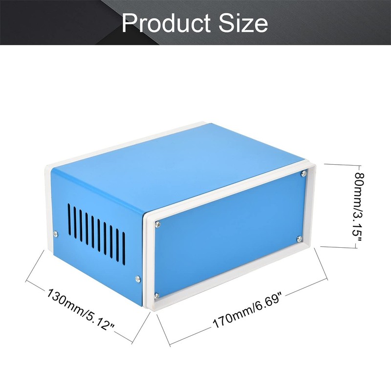 Fielect Metal Enclosure Project Case Electronic 6.69" x 5.12" x 3.15" gallery