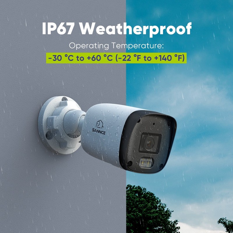 SANNCE 8CH NVR 2K Audio PoE IP Security Camera System Color Night Vision 1TB HDD gallery