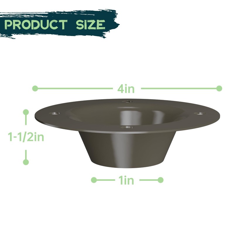 Highwild 6-Volt Deer Feeder Replacement Funnel - 1.5" Drop drop, olive gallery