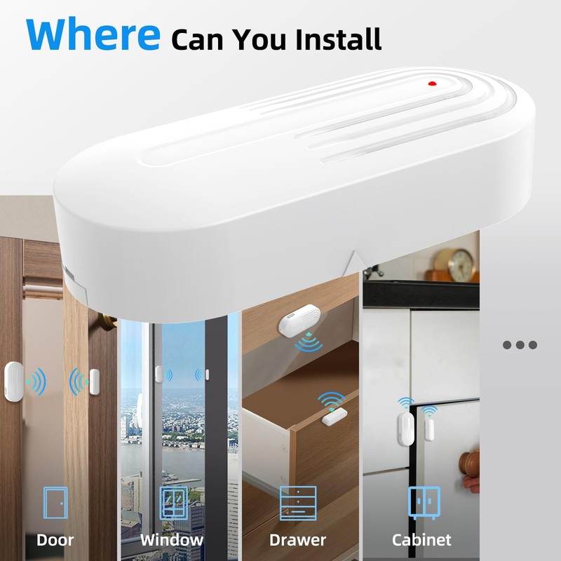 Daytech Wireless Door Chime, 2 Sensor+2 Receiver, 2 Sensors + 2 Receivers gallery