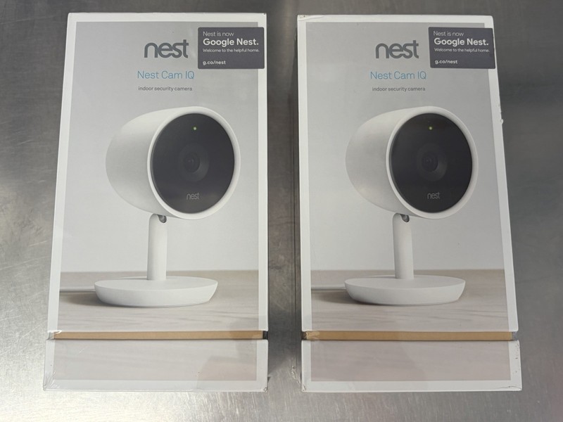 2-pack SEALED Nest Cam IQ Indoor Security Camera 1080p HDR Wi‑Fi White NC3100US