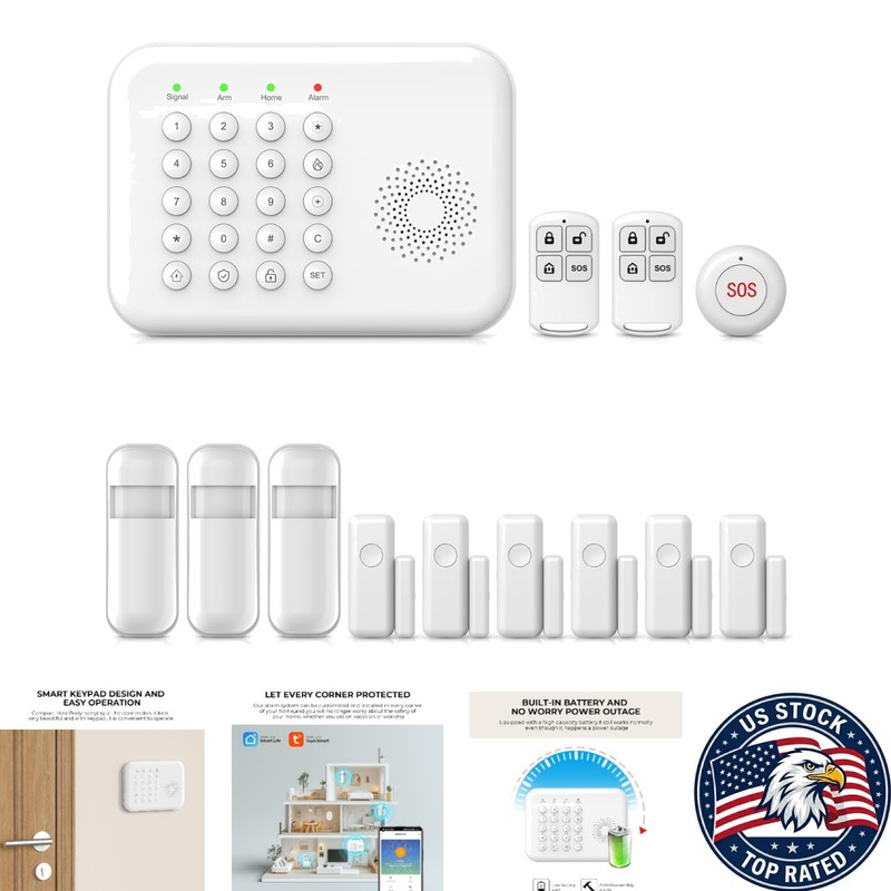 Expandable Wireless Alarm System with Tuya App & Alexa/Google Assistant