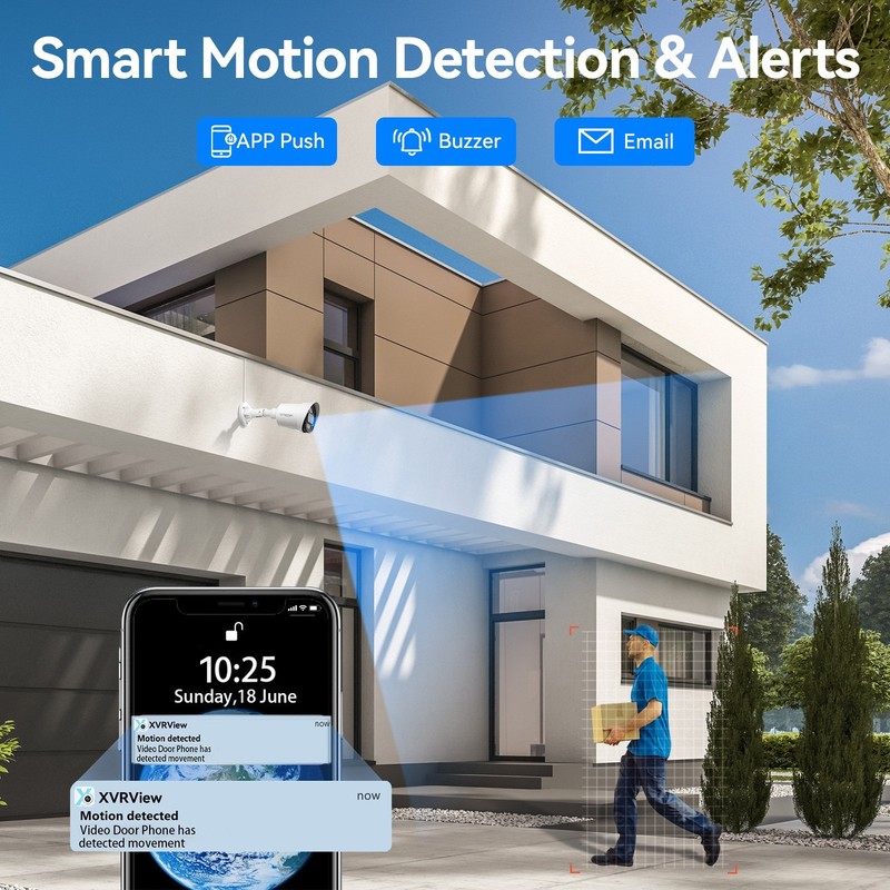 5MP DVR Surveillance Camera System Home Outdoor Color Night Vision IP66 8CH HDD gallery