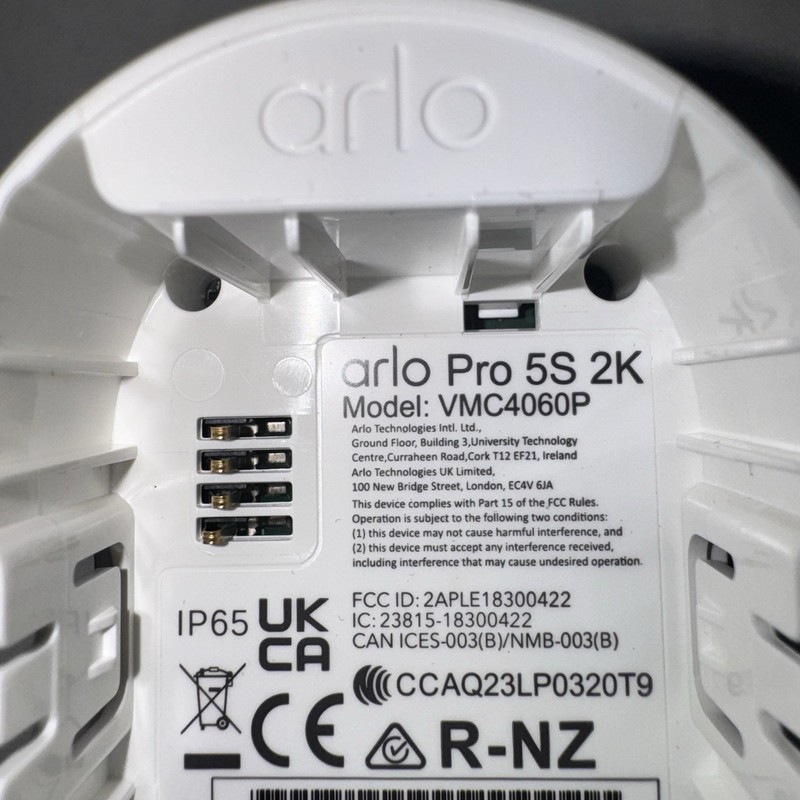 Arlo Pro 5S 2K VMC4060 Indoor/Outdoor Spotlight Security Camera White Charger gallery