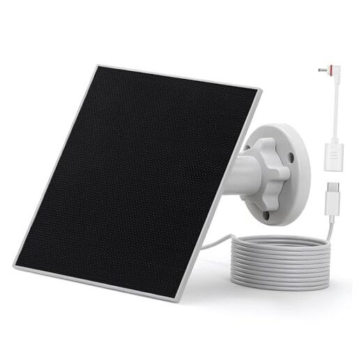 Morkianum 5W ETFE Solar Panel for Security Camera, DC 5V Outdoor Solar Charger