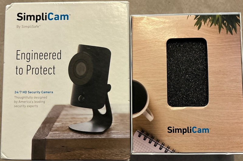 SimpliSafe Simplicam Indoor Security HD Camera Model SSCM1 24/7 Security WiFi gallery